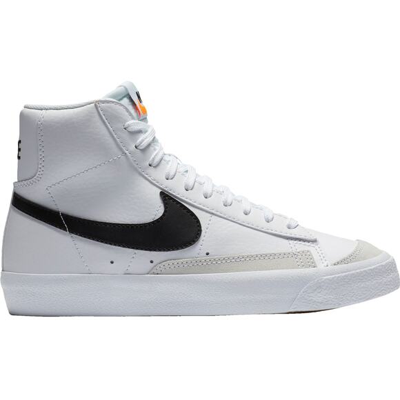 USED Nike 'unisex 77 Blazer Mid GS - White, Black, Total Orange 7Y - Picture 1 of 6